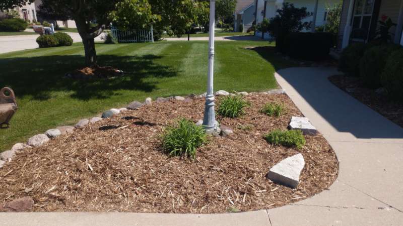 after mulch installation C.R. Property Maintenance